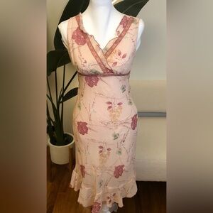 Y2K Vintage Floral Midi Dress